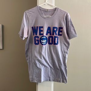 Barstool Sports Chicago Cubs We Are Good T-Shirt Light Blue Adult Medium
